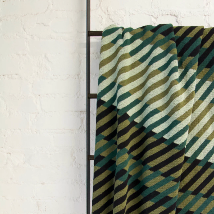 "Pattern #2" Recycled Cotton Throw by Happy Habitat Throw Blankets Happy Habitat