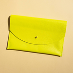 Leather Envelope Pouch by Primecut Bags + Wallets PRIMECUT Chartreuse