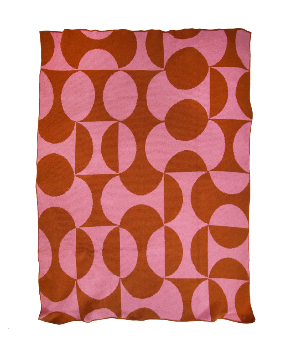 "Puzzle" Recycled Cotton Throw by Happy Habitat Blankets Happy Habitat