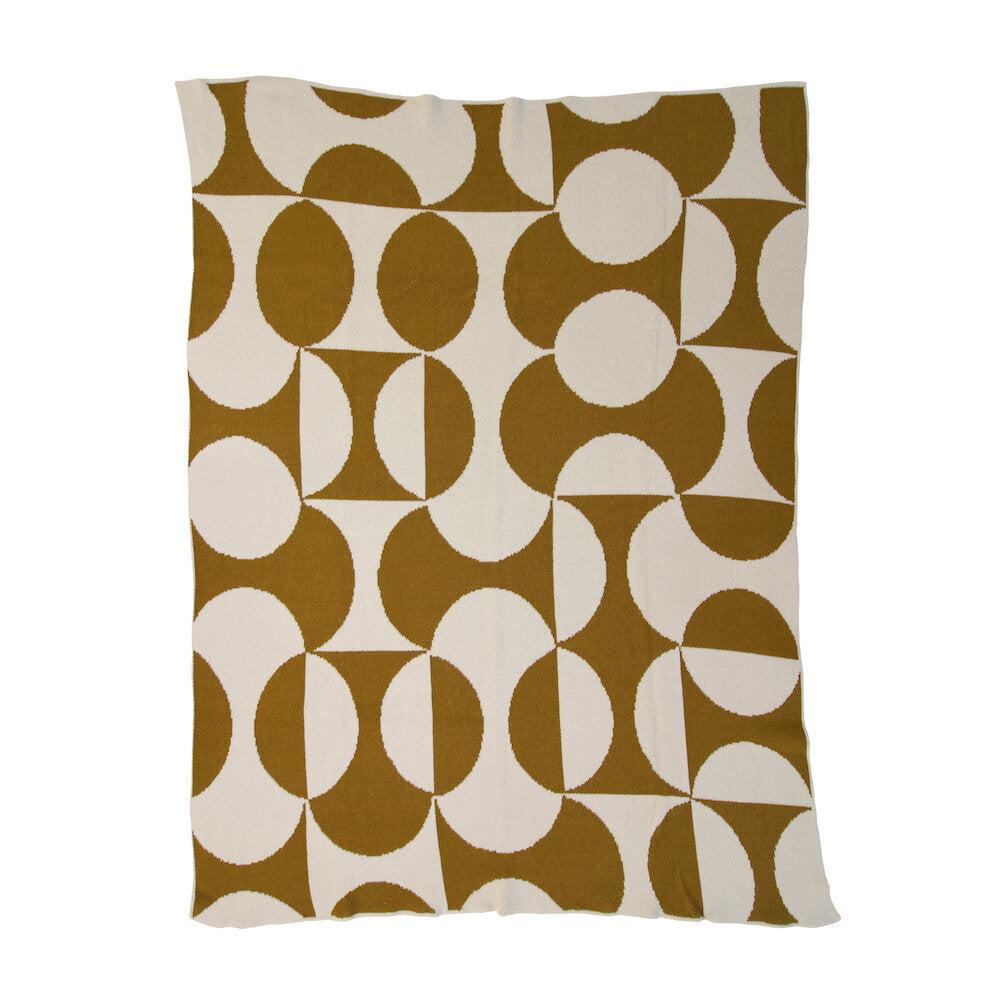 "Puzzle" Recycled Cotton Throw by Happy Habitat Blankets Happy Habitat