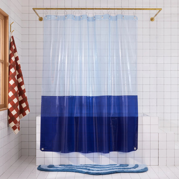 Sun Shower Curtain Liners by Quiet Town Shower Curtains Quiet Town Deep Sea: 2 Blues