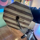 Mid-Century Modern Marquetry Table Lamp - No Shade