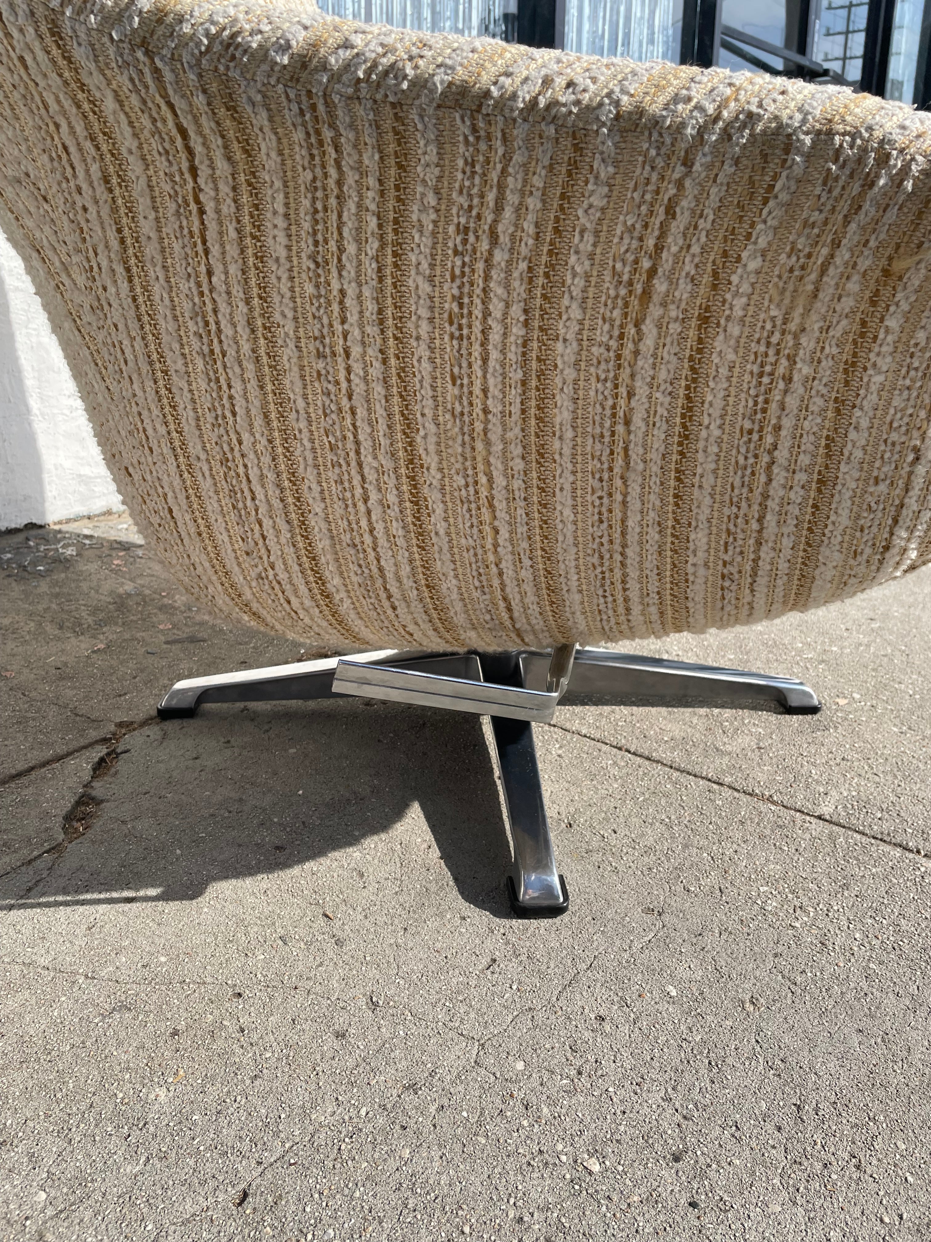 1960’s Overman Swivel Lounge Chair + Ottoman Chairs CANDID HOME