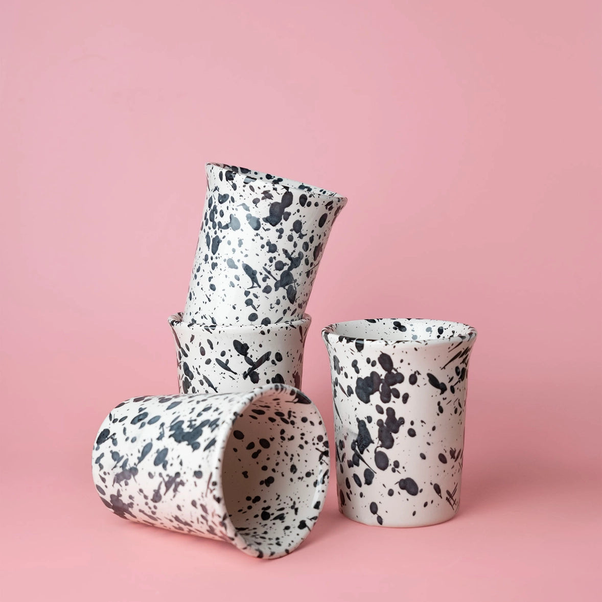 Speckled Ceramic Cups by Tierra Cocida Ceramic Cups tierra cocida Galaxy Black + White
