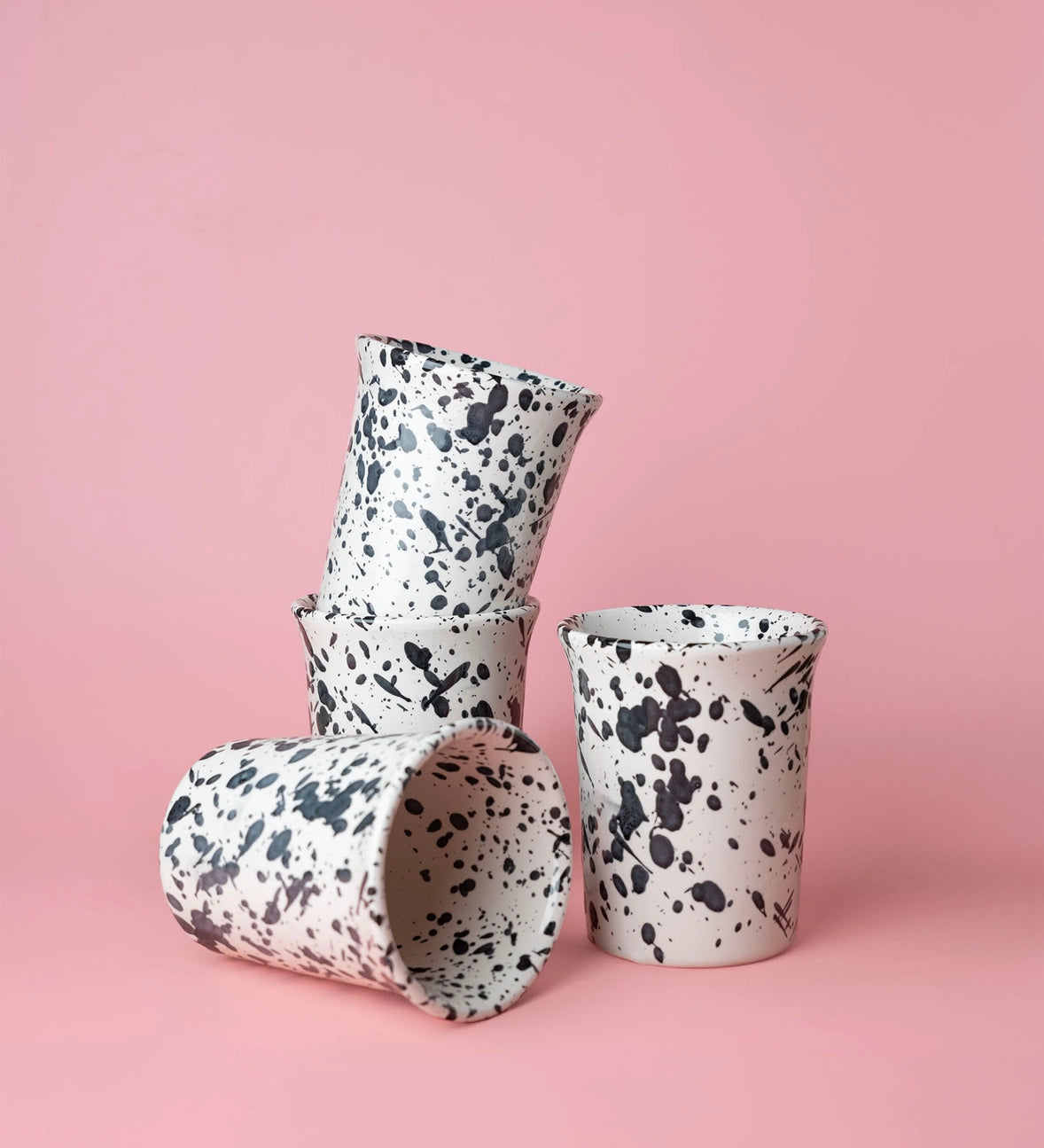Speckled Ceramic Cups by Tierra Cocida Ceramic Cups tierra cocida Galaxy Black + White