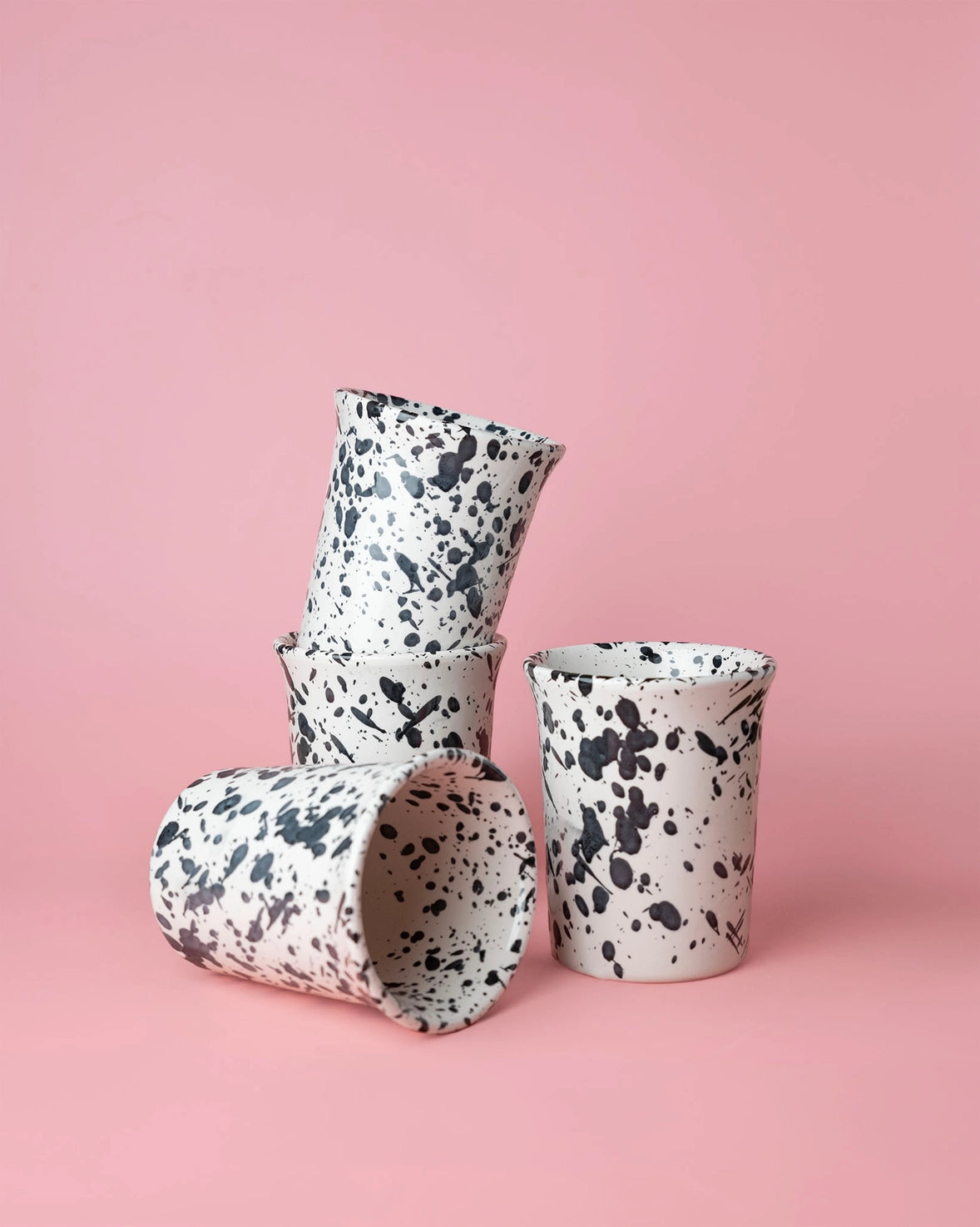 Speckled Ceramic Cups by Tierra Cocida Ceramic Cups tierra cocida Galaxy Black + White