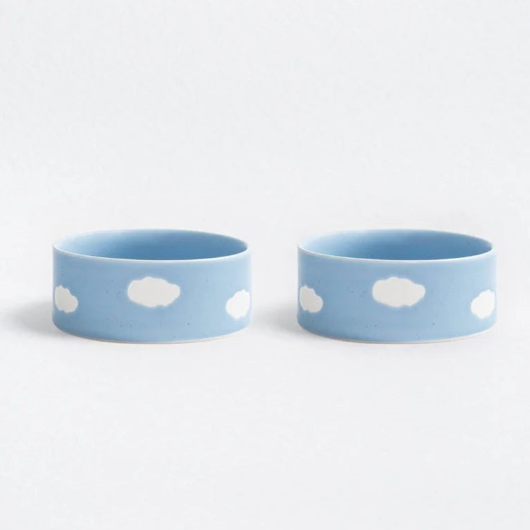 Cloud Ceramic Pet Bowl by Egg Back Home pet bowl egg back home
