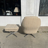 1960’s Overman Swivel Lounge Chair + Ottoman Chairs CANDID HOME