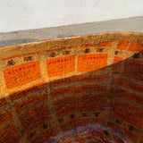 Vintage Chinese Paper Mache Floor Basket basket CANDID HOME