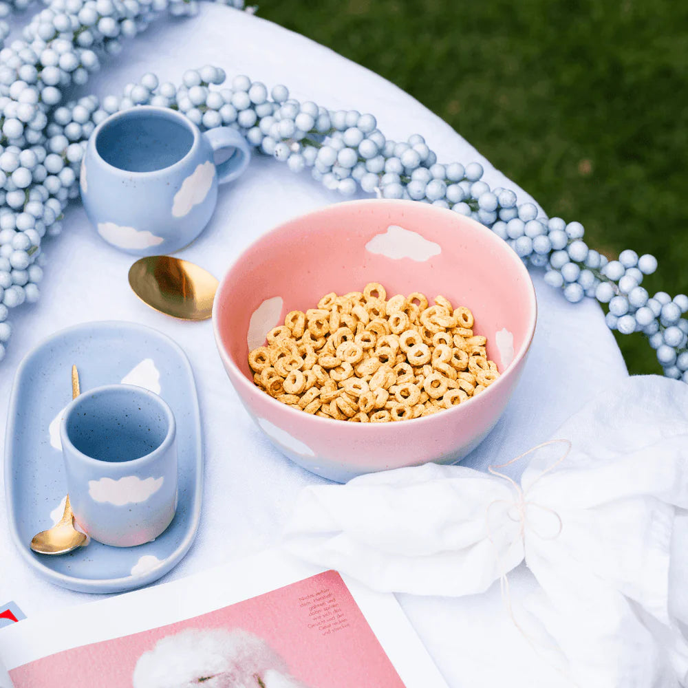 Cloud Mini Ceramic Tray by Egg Back Home Decorative Trays CANDID HOME