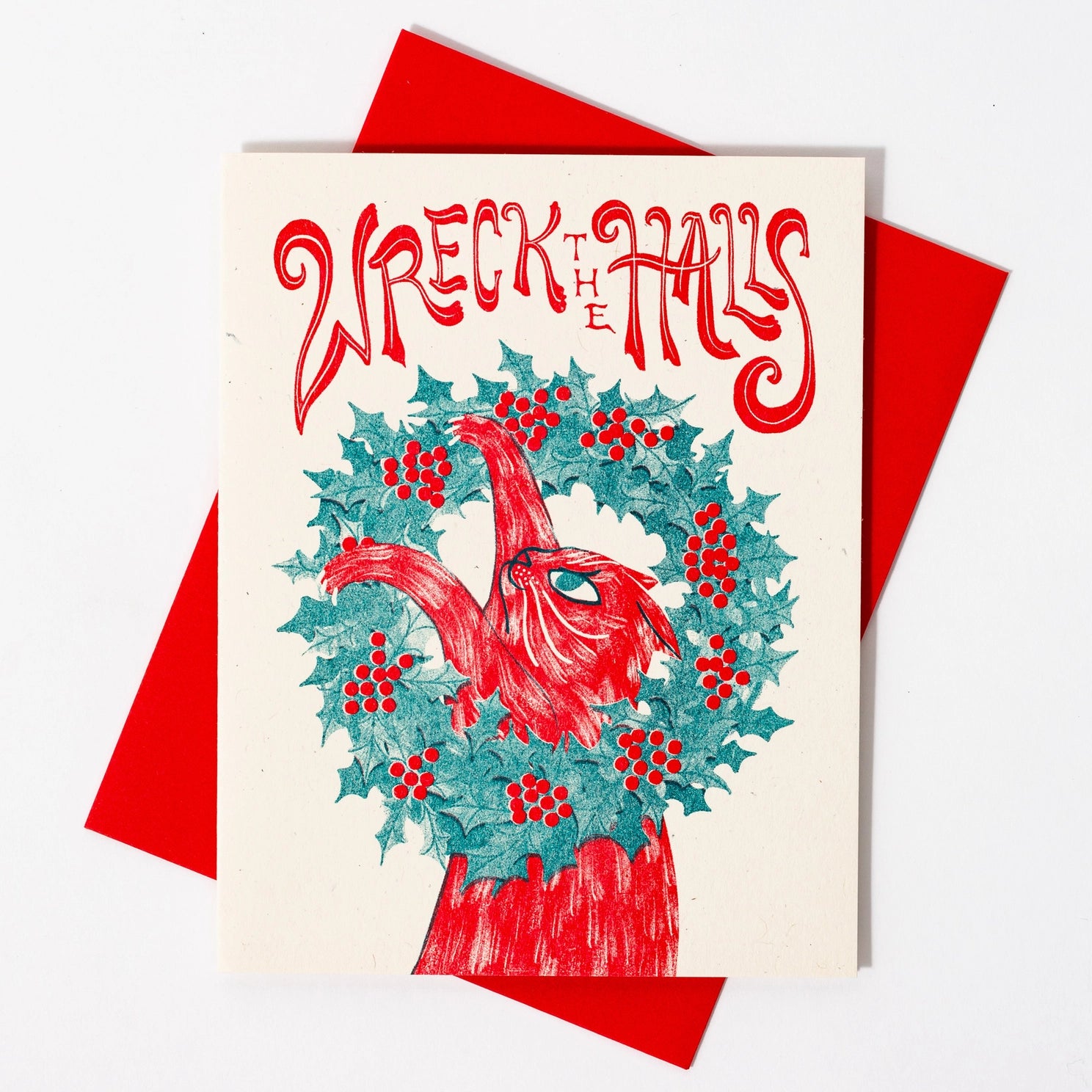 Holiday Letterpress Greeting Cards by Bromstadt Printing Co greeting card bromstad Wreck the Halls