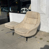1960’s Overman Swivel Lounge Chair + Ottoman Chairs CANDID HOME