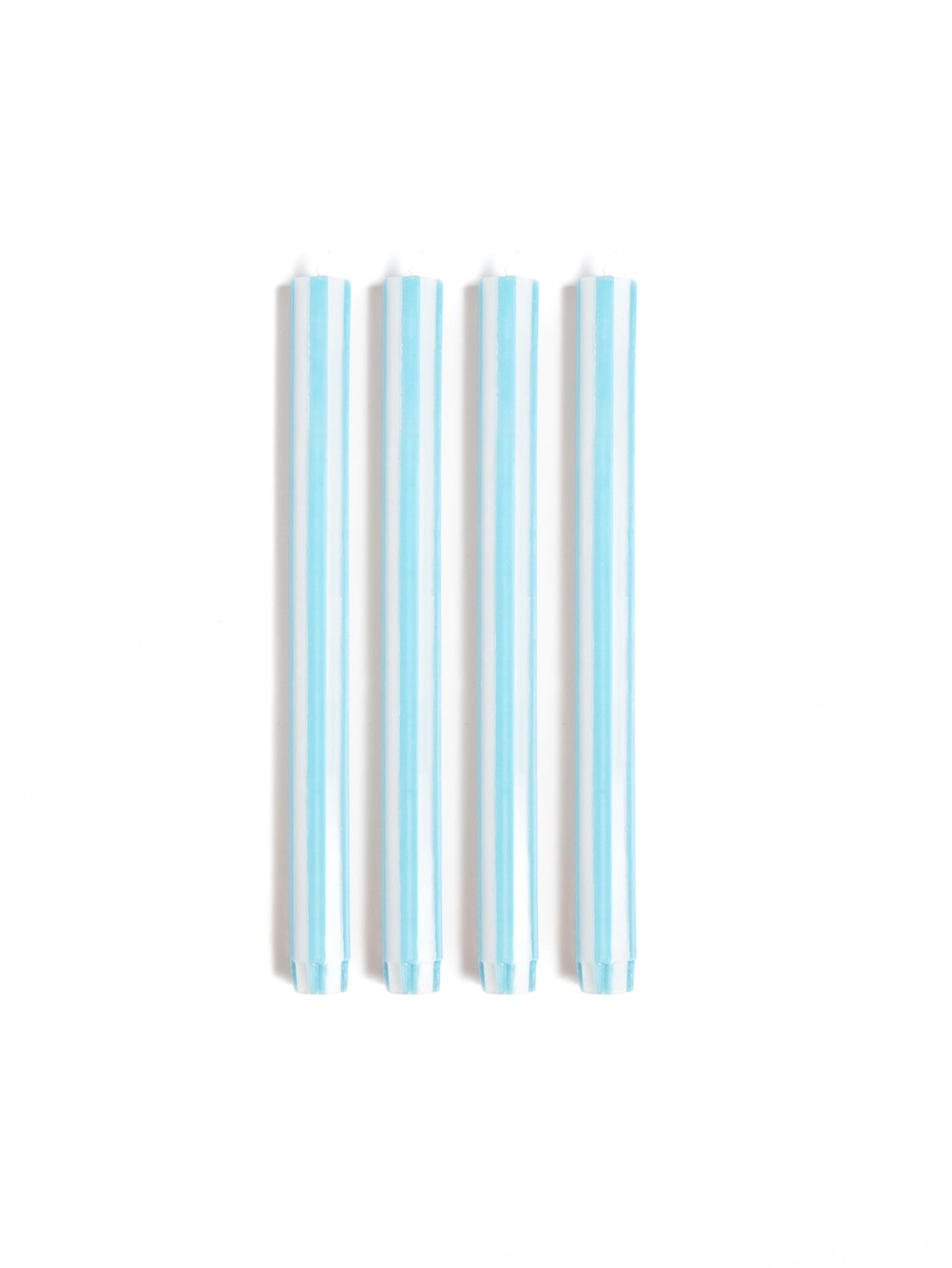 Striped Dinner Candles by Yod and Co. Candles yod and co Baby Blue + White