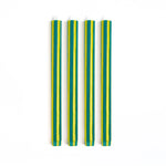 Striped Dinner Candles by Yod and Co. Candles yod and co Forest + Lime Green
