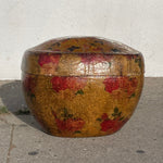 Vintage Chinese Paper Mache Floor Basket basket CANDID HOME