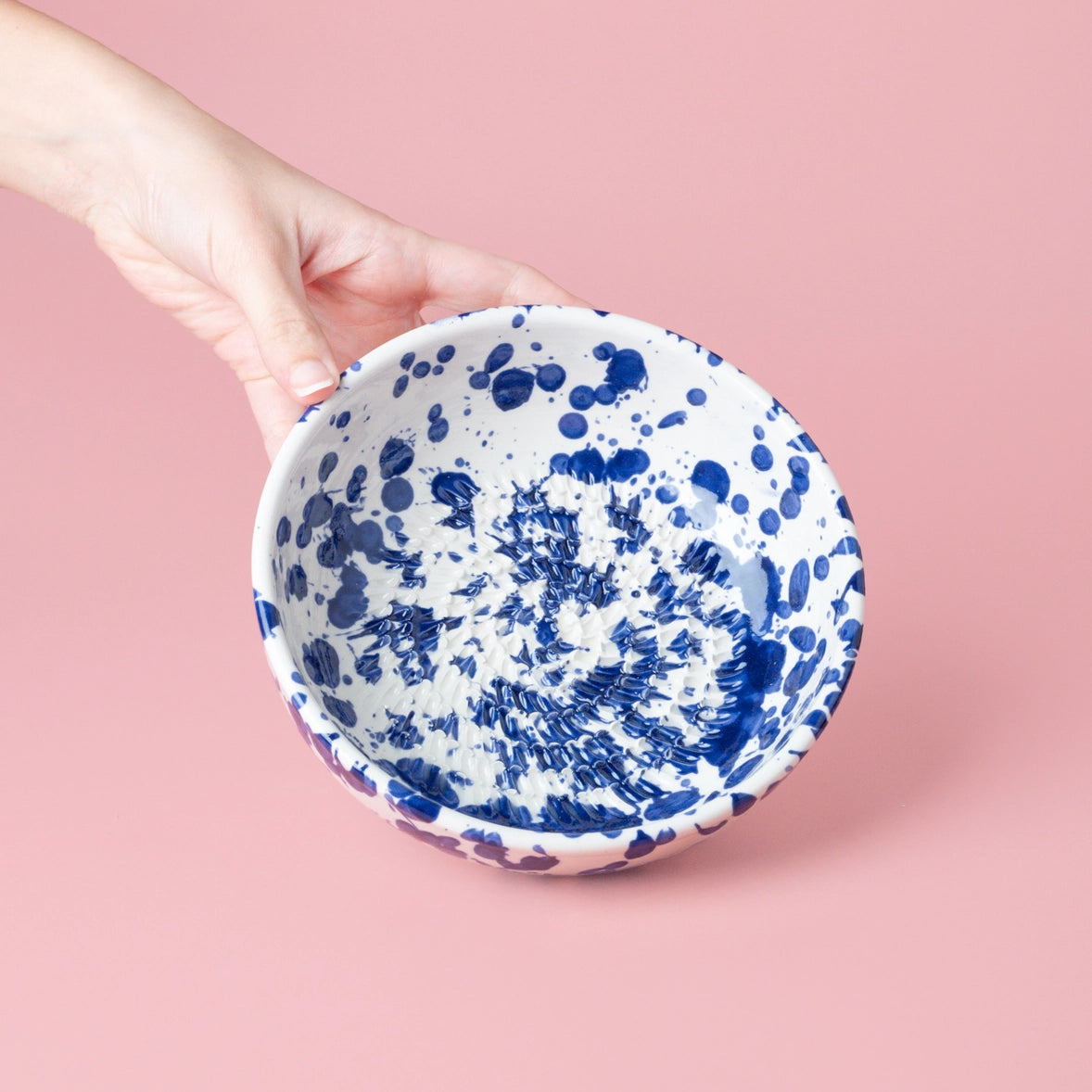 Ceramic Grater Bowl by Tierra Cocida bowl tierra cocida blue speckle