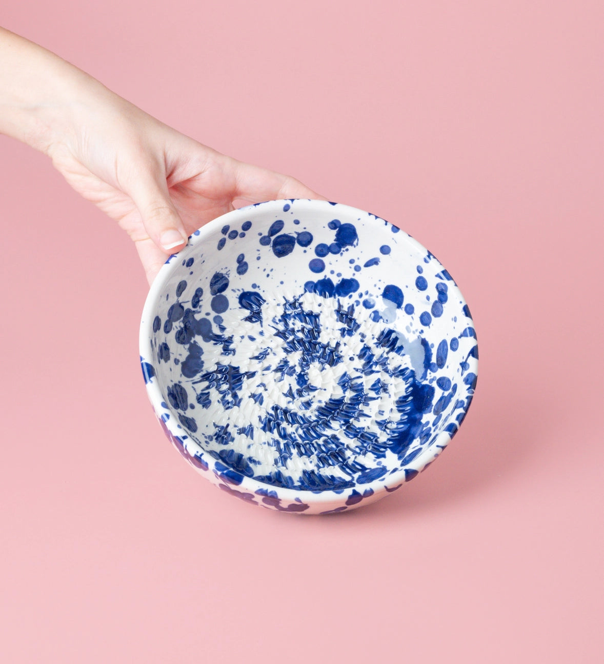 Ceramic Grater Bowl by Tierra Cocida bowl tierra cocida blue speckle