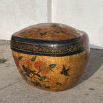 Vintage Chinese Paper Mache Floor Basket basket CANDID HOME