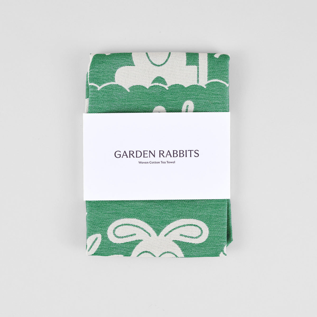 Tea Towels by Wrap Magazine tea towel Wrap Magazine Garden Rabbits: Green