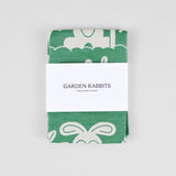 Tea Towels by Wrap Magazine tea towel Wrap Magazine Garden Rabbits: Green