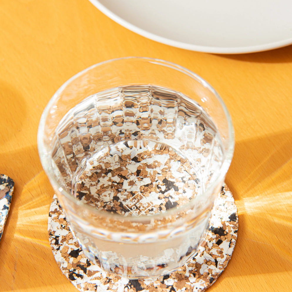 Speckled Round Cork Coaster by Yod and Co. - Set of 4 coasters yod and co