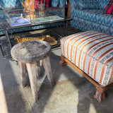 Antique French Wooden Milking Stool Tables CANDID HOME