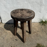 Antique French Wooden Milking Stool Tables CANDID HOME