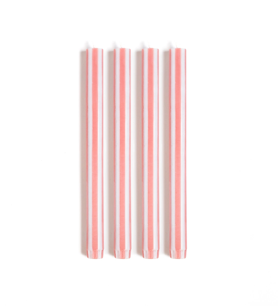 Striped Dinner Candles by Yod and Co. Candles yod and co Pink + White