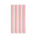 Striped Dinner Candles by Yod and Co. Candles yod and co Pink + White