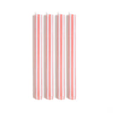 Striped Dinner Candles by Yod and Co. Candles yod and co Pink + White