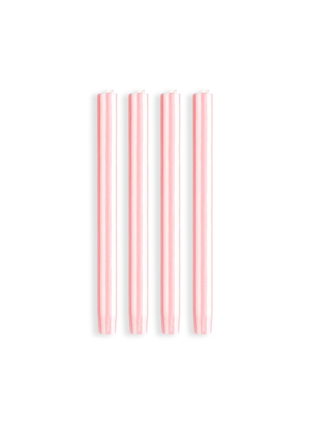 Striped Dinner Candles by Yod and Co. Candles yod and co Pink + White