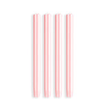 Striped Dinner Candles by Yod and Co. Candles yod and co Pink + White