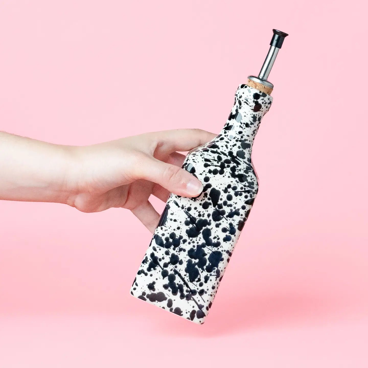 Ceramic Olive Oil Bottle by Tierra Cocida oil dispenser tierra cocida Black + White Galaxy