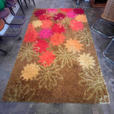5’6” x 8’7” 1970’s Floral Shag Rug Rugs CANDID HOME   