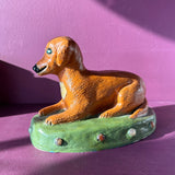 Vintage Hand-Painted Dog Figure