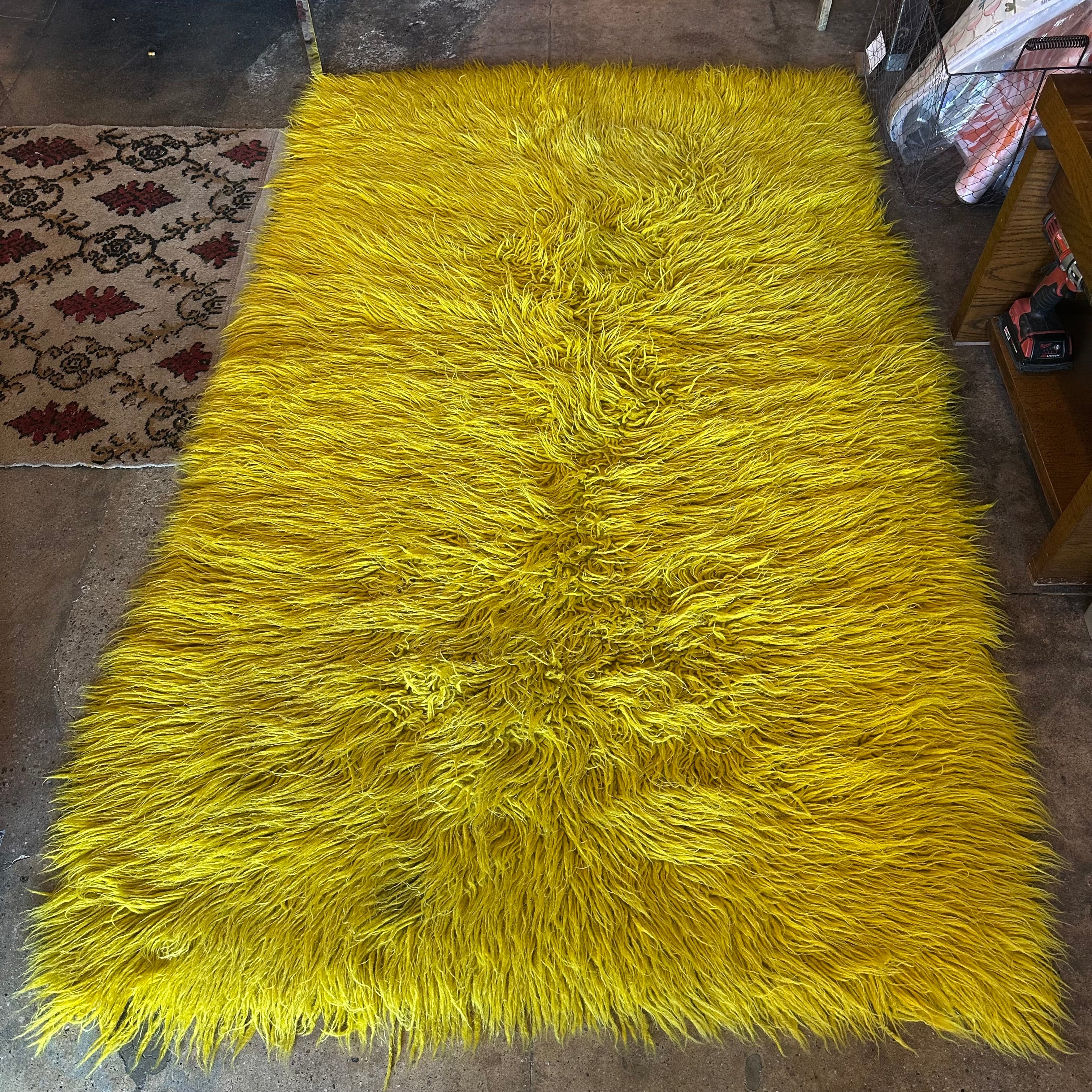 Vintage Flokati Shag Rug - 44” x 74” Rugs CANDID HOME