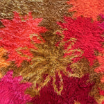 5’6” x 8’7” 1970’s Floral Shag Rug Rugs CANDID HOME   