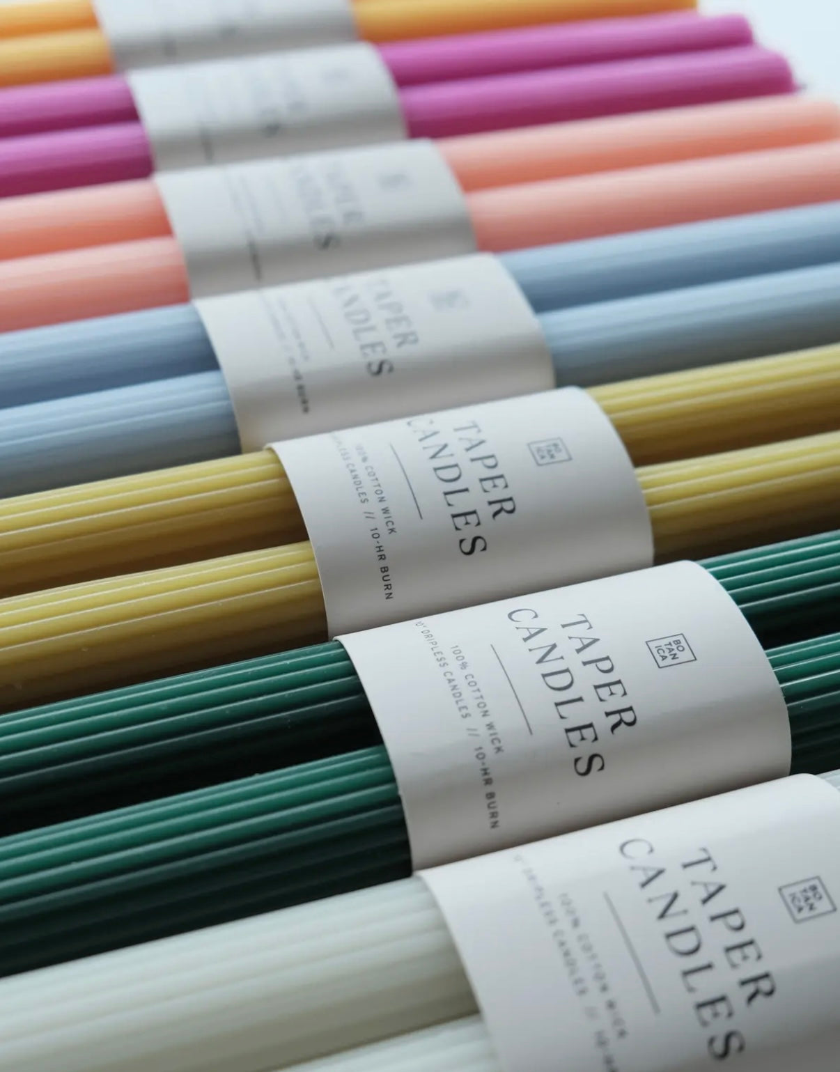 Botanica Fluted Taper Candles - Set of 2 Candles BOTANICA