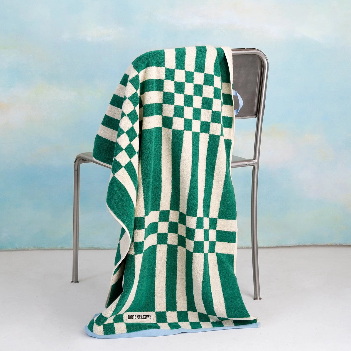 Marina Bath + Hand Towels by Tarta Gelatina Towels TARTA GELATINA Green Bath Towel