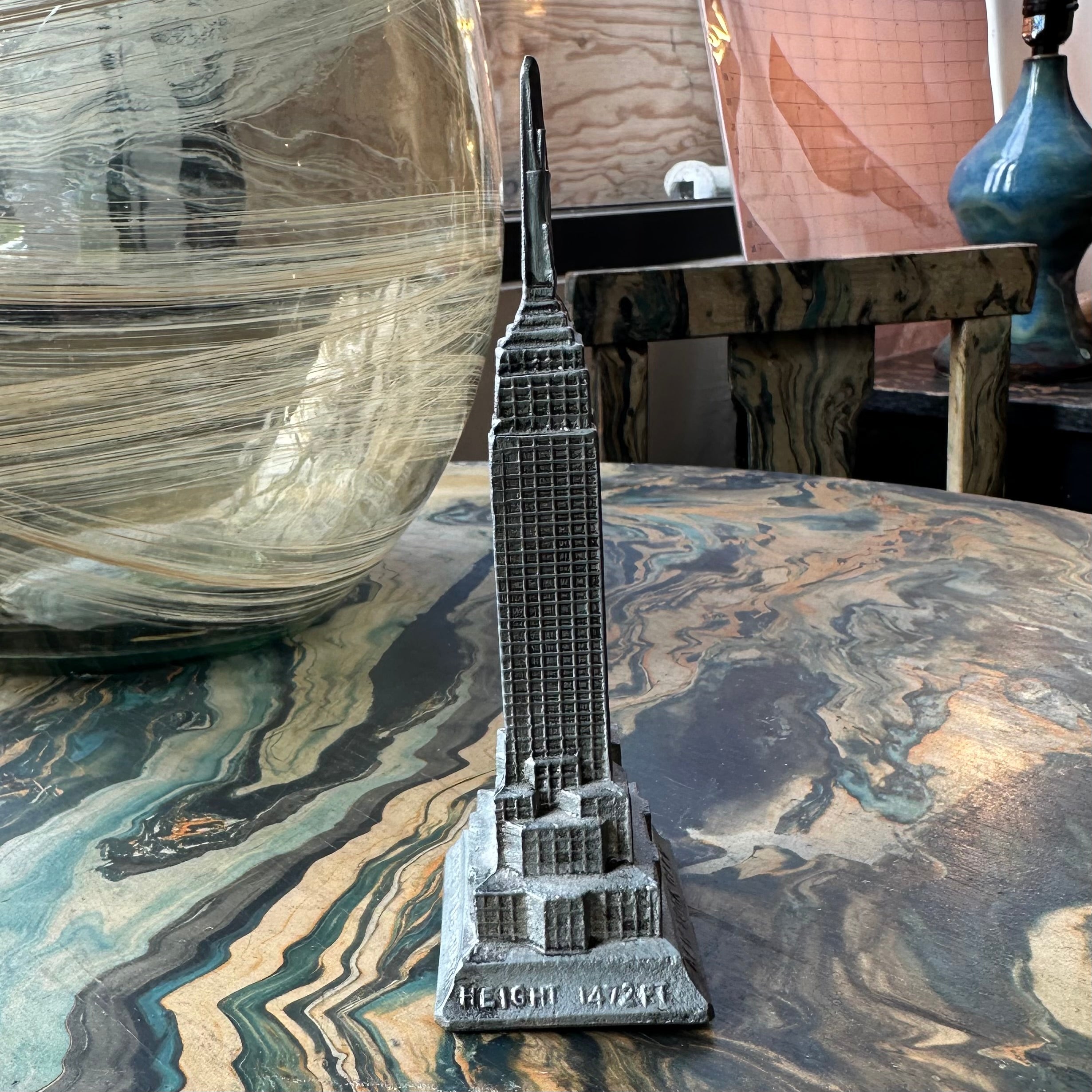 Vintage Empire State Building Mini Statue Souvenir styling object CANDID HOME