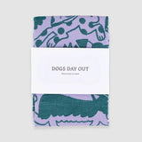 Tea Towels by Wrap Magazine tea towel Wrap Magazine Dogs Day Out: Lilac/Green
