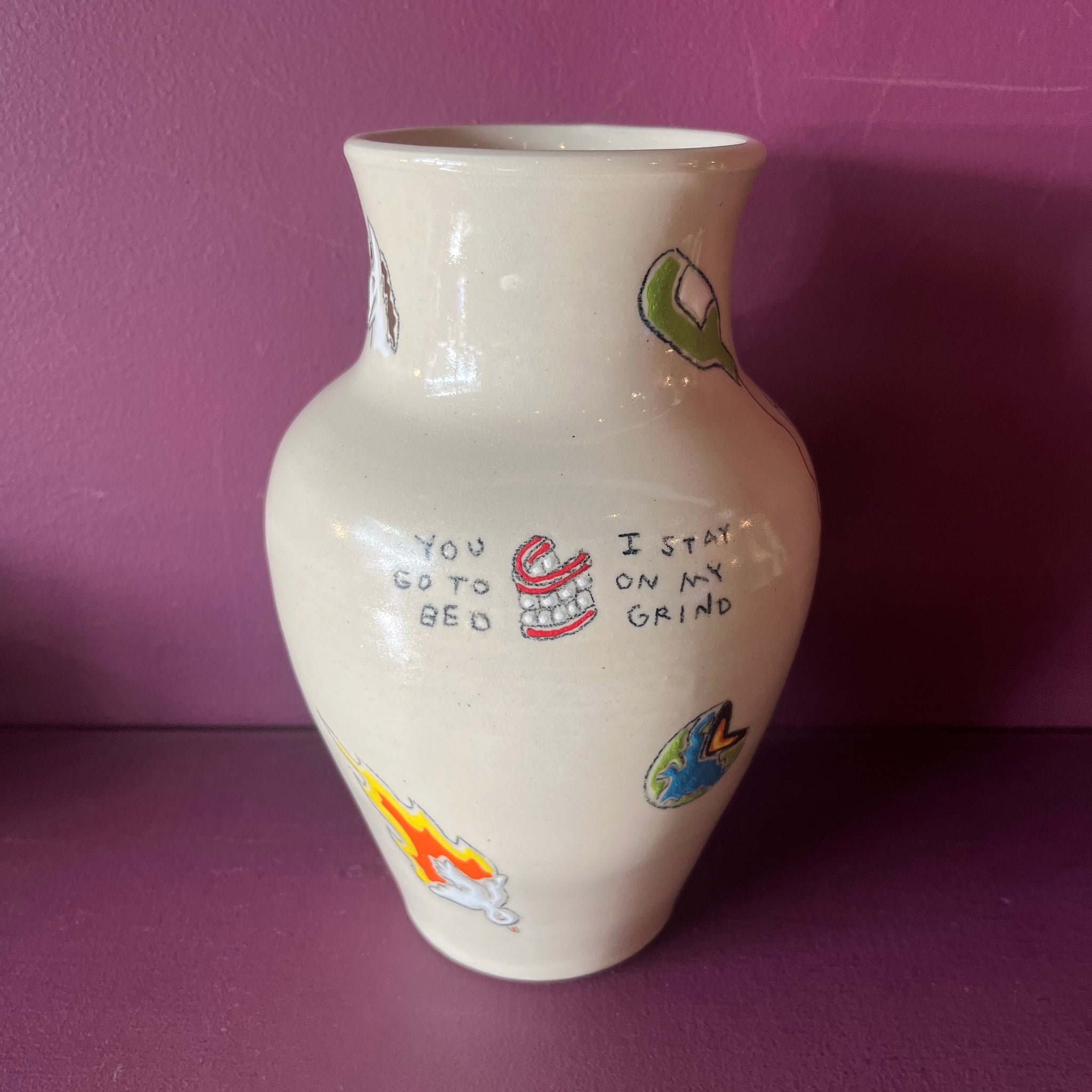 “Stay on My Grind” Vase by Steve Stringer vase Steve stringer