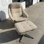 1960’s Overman Swivel Lounge Chair + Ottoman Chairs CANDID HOME