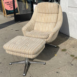 1960’s Overman Swivel Lounge Chair + Ottoman Chairs CANDID HOME