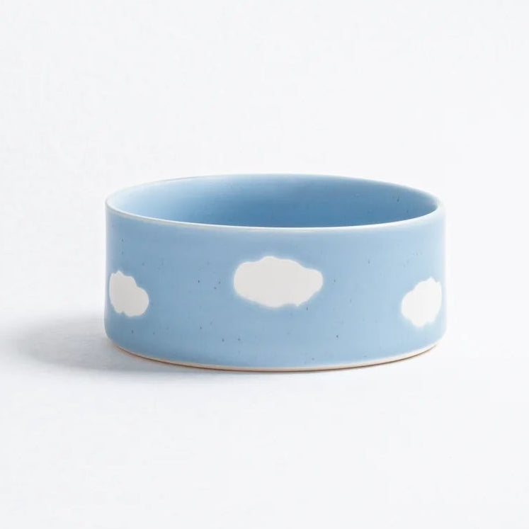 Cloud Ceramic Pet Bowl by Egg Back Home pet bowl egg back home Medium - 5.5"