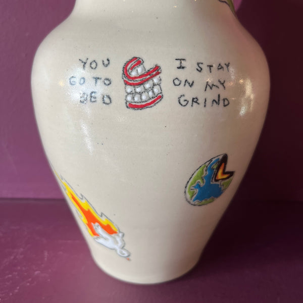 “Stay on My Grind” Vase by Steve Stringer vase Steve stringer