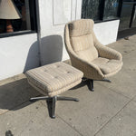 1960’s Overman Swivel Lounge Chair + Ottoman Chairs CANDID HOME
