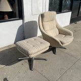 1960’s Overman Swivel Lounge Chair + Ottoman Chairs CANDID HOME
