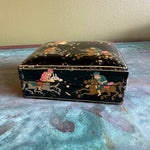 Vintage Painted Chinese Trinket Box styling object CANDID HOME