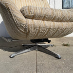1960’s Overman Swivel Lounge Chair + Ottoman Chairs CANDID HOME